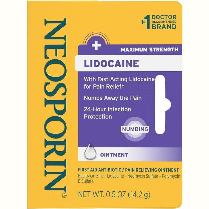 Neosporin + Lidocaine Pain Relieving Antibiotic Ointment - 0.5 oz