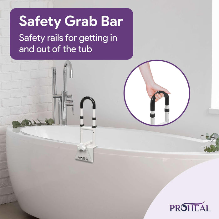 Adjustable Bathtub Grab Bar - Universal Clamp On Bar - Shop Home Med