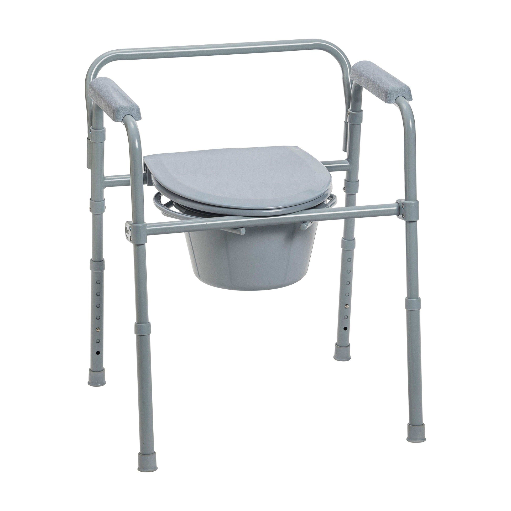 Drive Medical Steel Folding Deep Seat Bedside Commode - Shop Home Med