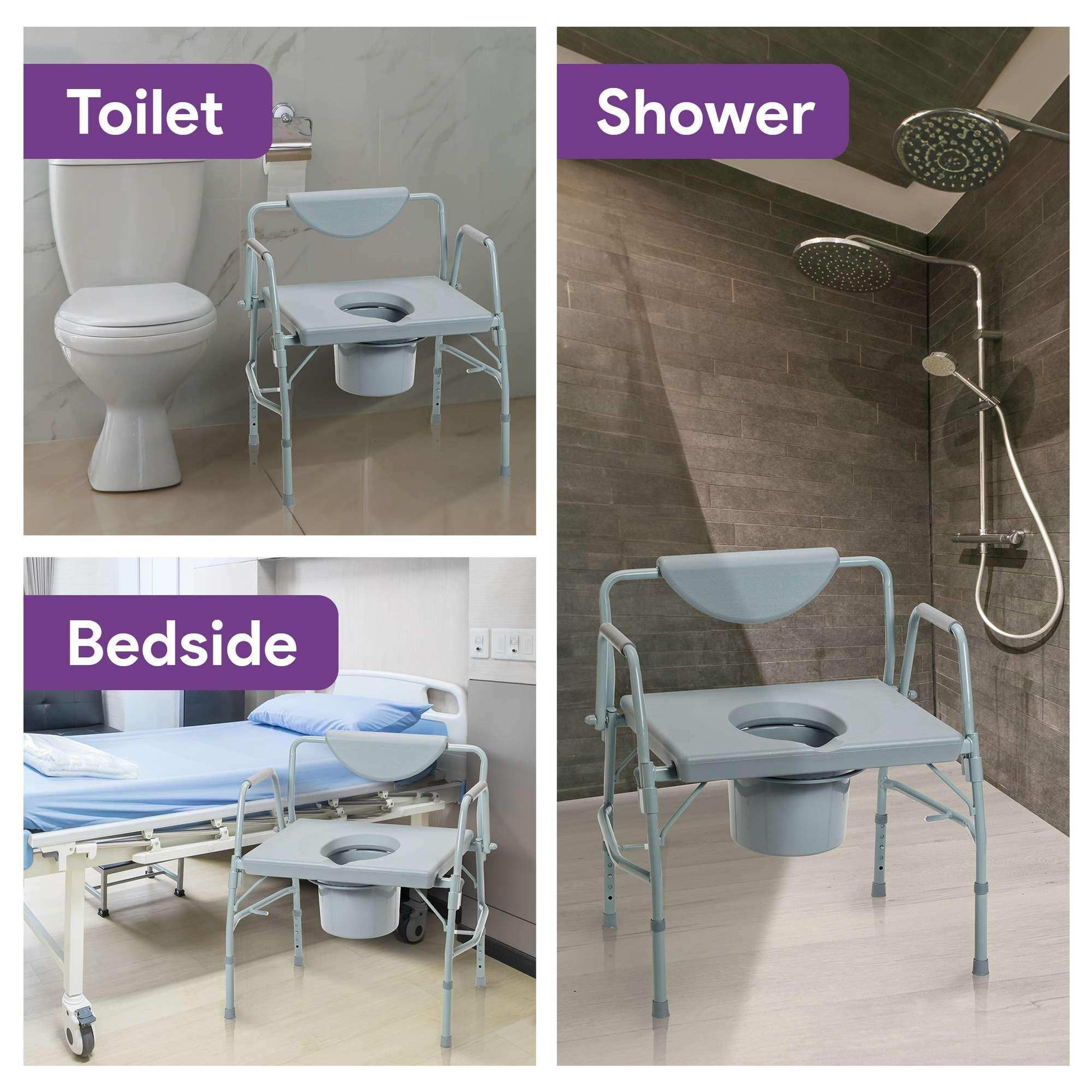 Bariatric Drop Arm Commode 1000lb - Shop Home Med