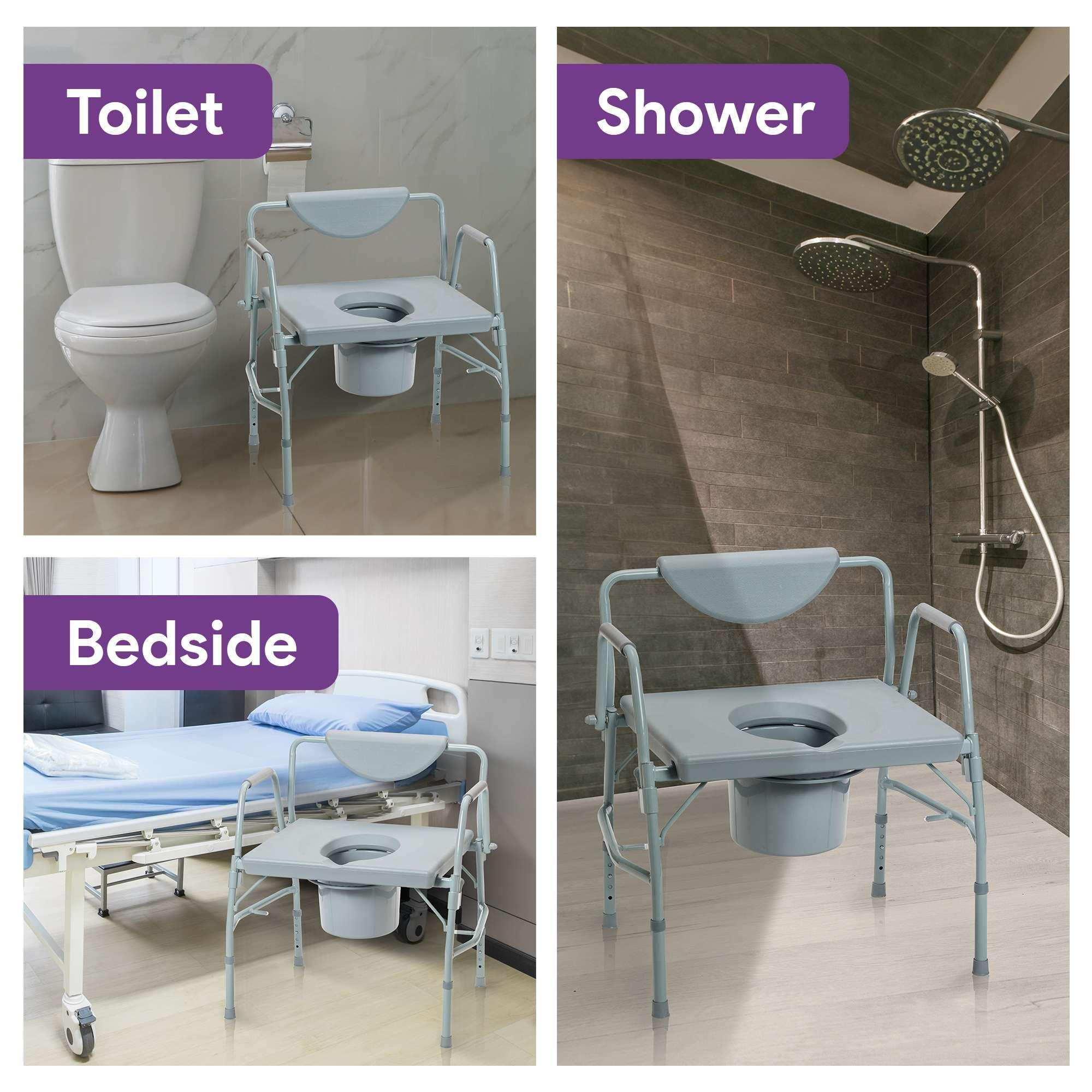 Bariatric Drop Arm Commode 1000lb - Shop Home Med