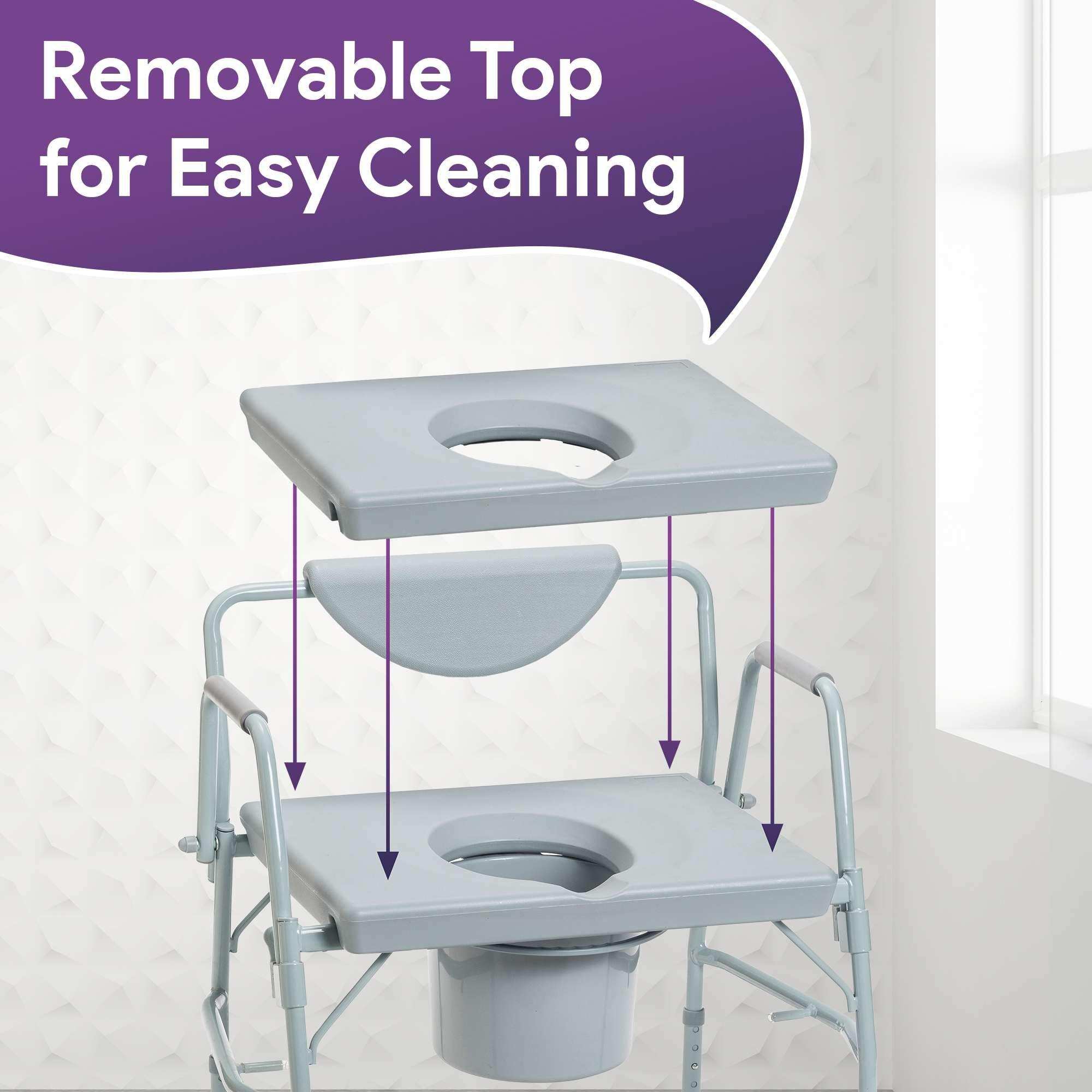 Bariatric Drop Arm Commode 1000lb - Shop Home Med