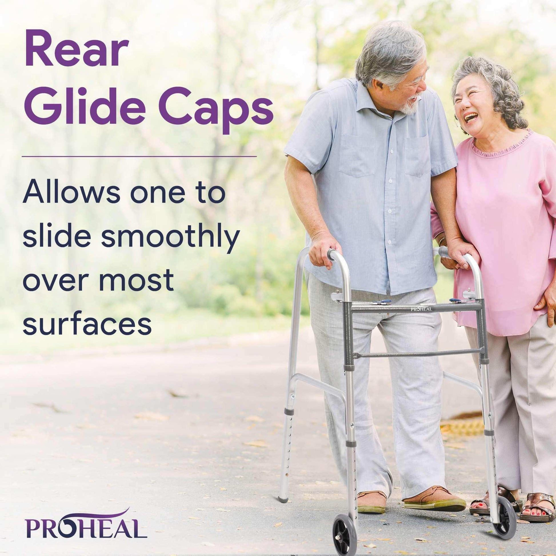 Bariatric Silver Folding Steel Walker with Wheels - 500 lbs Capacity - Shop Home Med