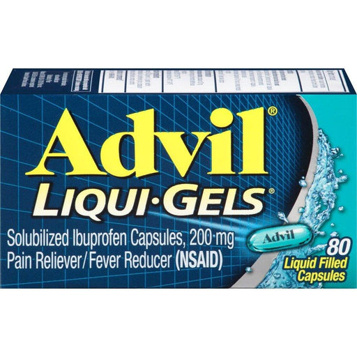 Advil Pain Reliever and Fever Reducer Liqui-Gels Ibuprofen - 80 Count - Shop Home Med
