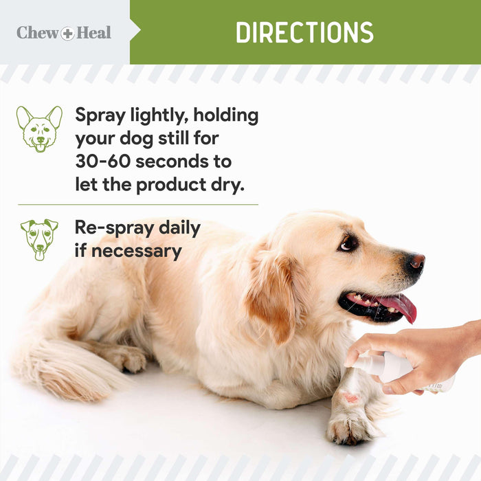 Chew + Heal Liquid Bandage for Dogs - 4 oz Spray with Aloe - Shop Home Med