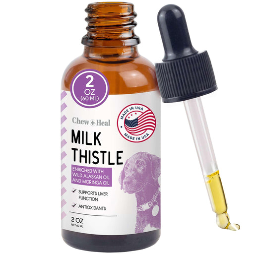 Chew + Heal Milk Thistle with Moringa oil and Wild Alaskan Salmon Oil – Liver Support 2 oz - Shop Home Med