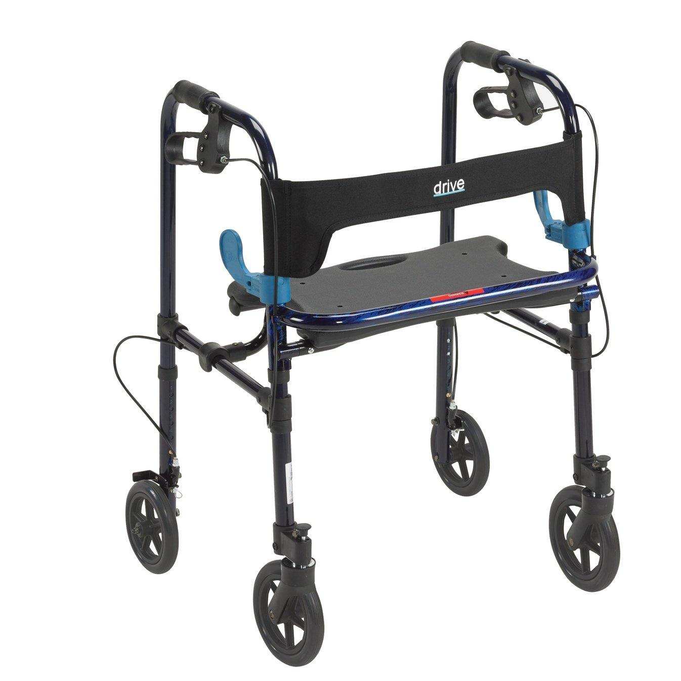Clever Lite Walker Rollator, Adult, 8" Wheels, Flame Blue - Shop Home Med