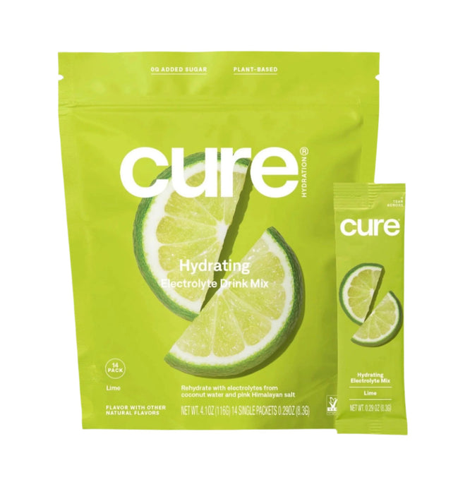 Cure Hydrating Electrolyte Drink Mix - Lime - Shop Home Med