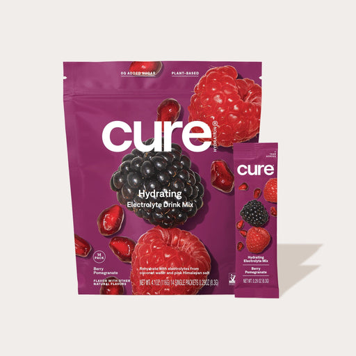 Cure Hydrating Electrolyte Vegan Drink Mix - Berry Pomegranate - Shop Home Med