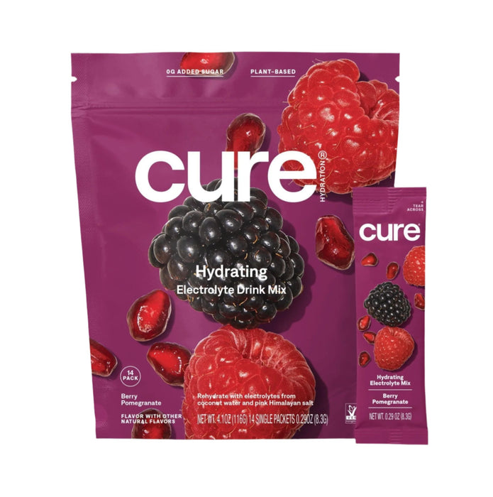 Cure Hydrating Electrolyte Vegan Drink Mix - Berry Pomegranate - Shop Home Med