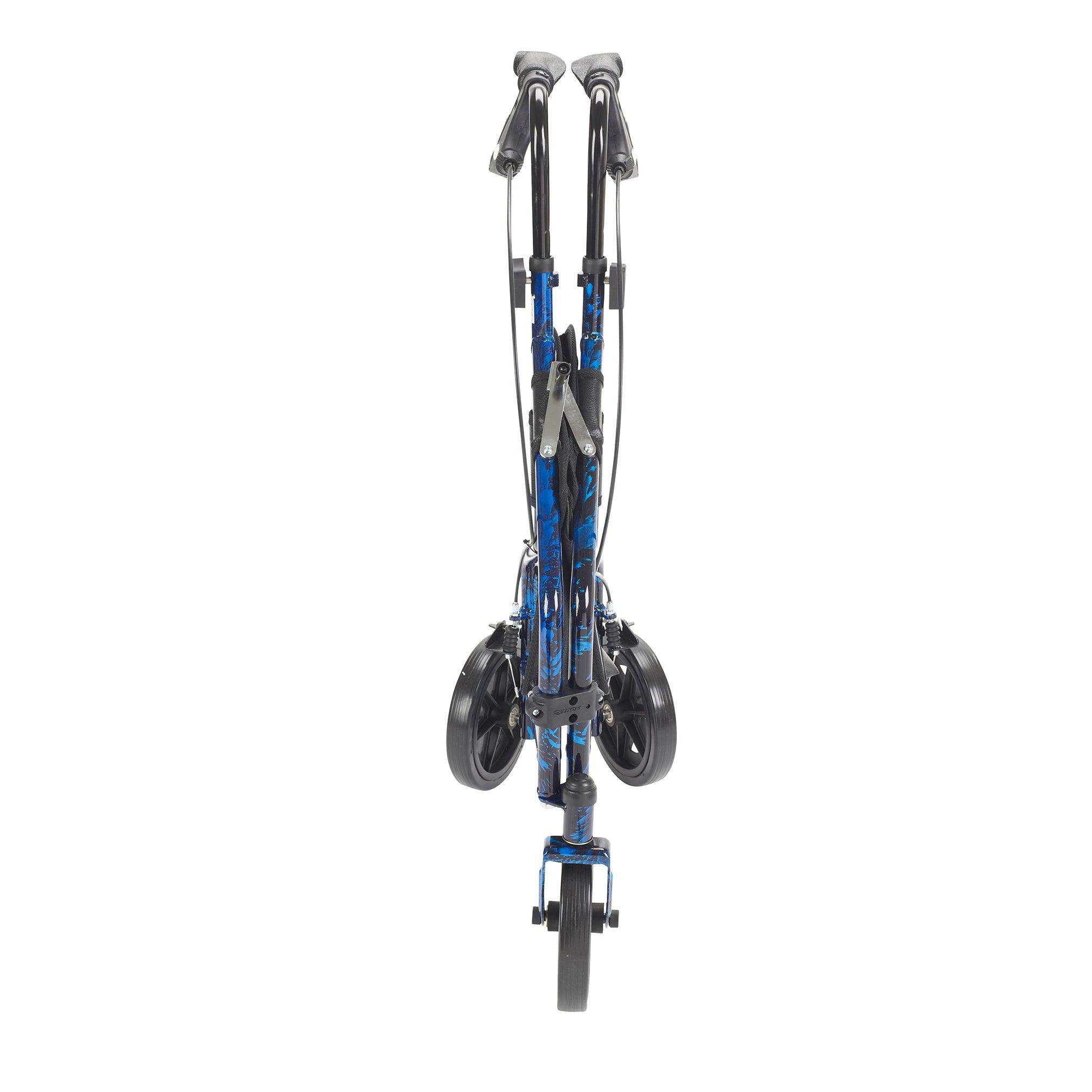 Drive Medical 3 Wheel Rollator Rolling Walker with Basket Tray and Pouch - Shop Home Med