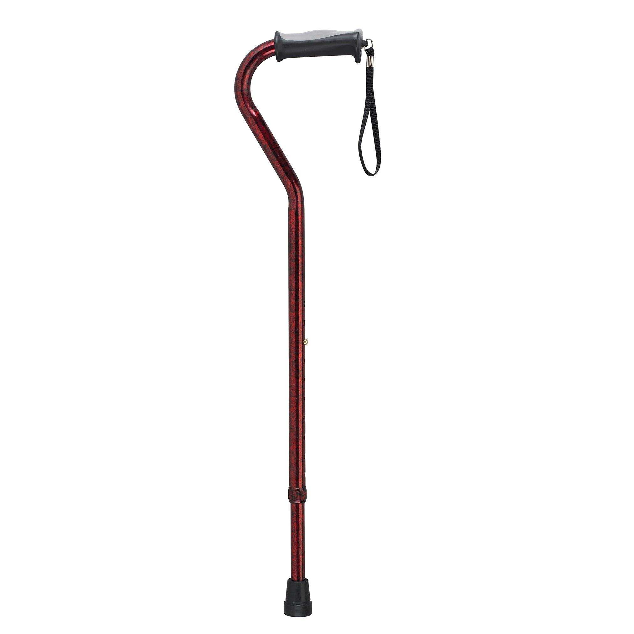 Adjustable Height Offset Handle Cane with Gel Hand Grip - Shop Home Med