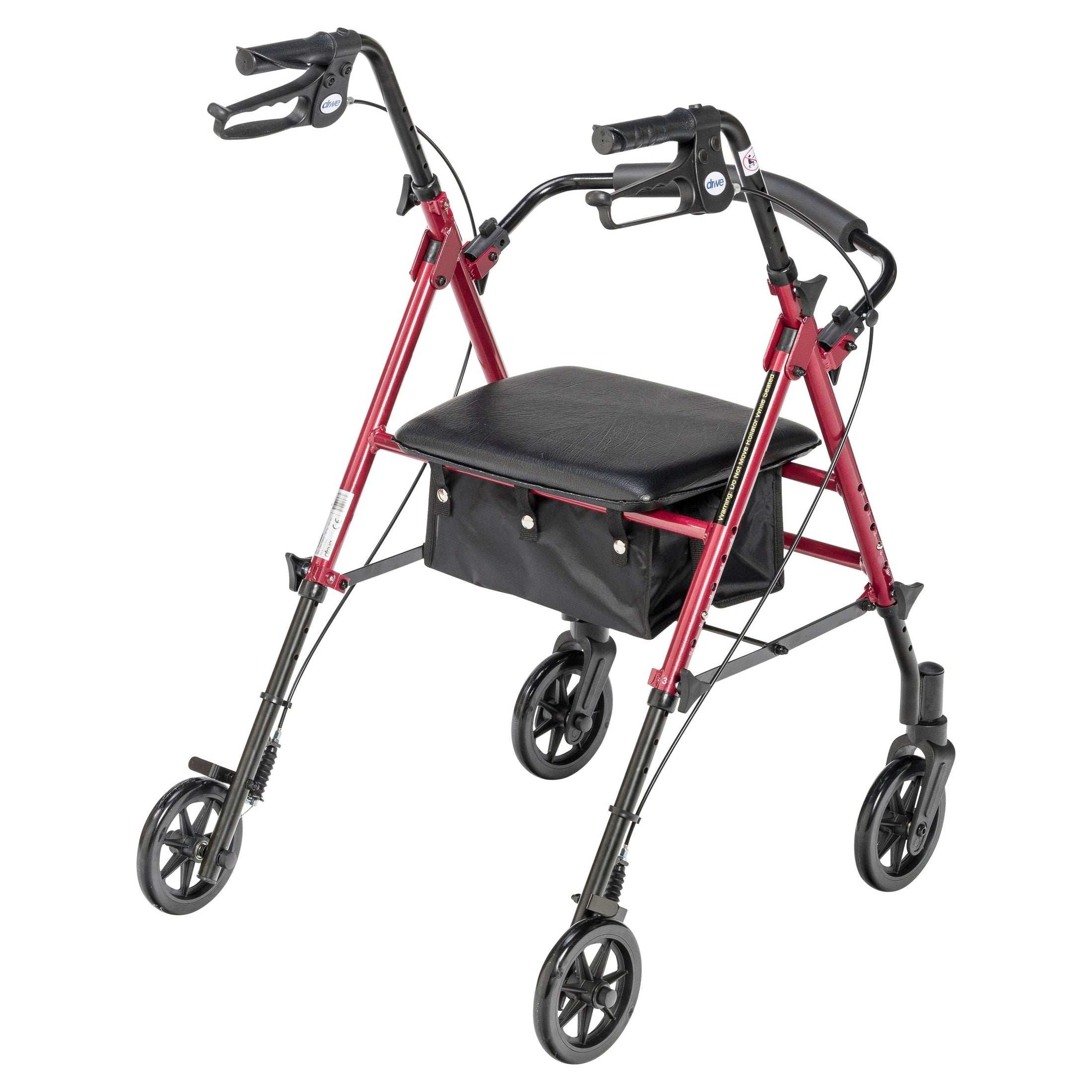 Drive Medical Adjustable Height Rollator Rolling Walker with 6" Wheels - Shop Home Med