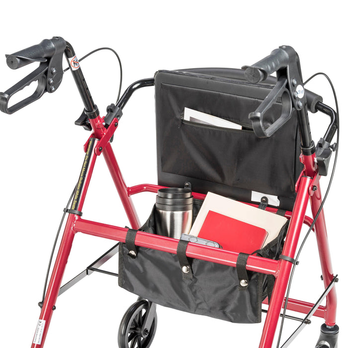 Drive Medical Adjustable Height Rollator Rolling Walker with 6" Wheels - Shop Home Med