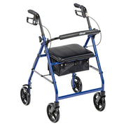 Drive Medical Aluminum Rollator Rolling Walker with Fold Up and Removable Back Support and Padded Seat - Shop Home Med