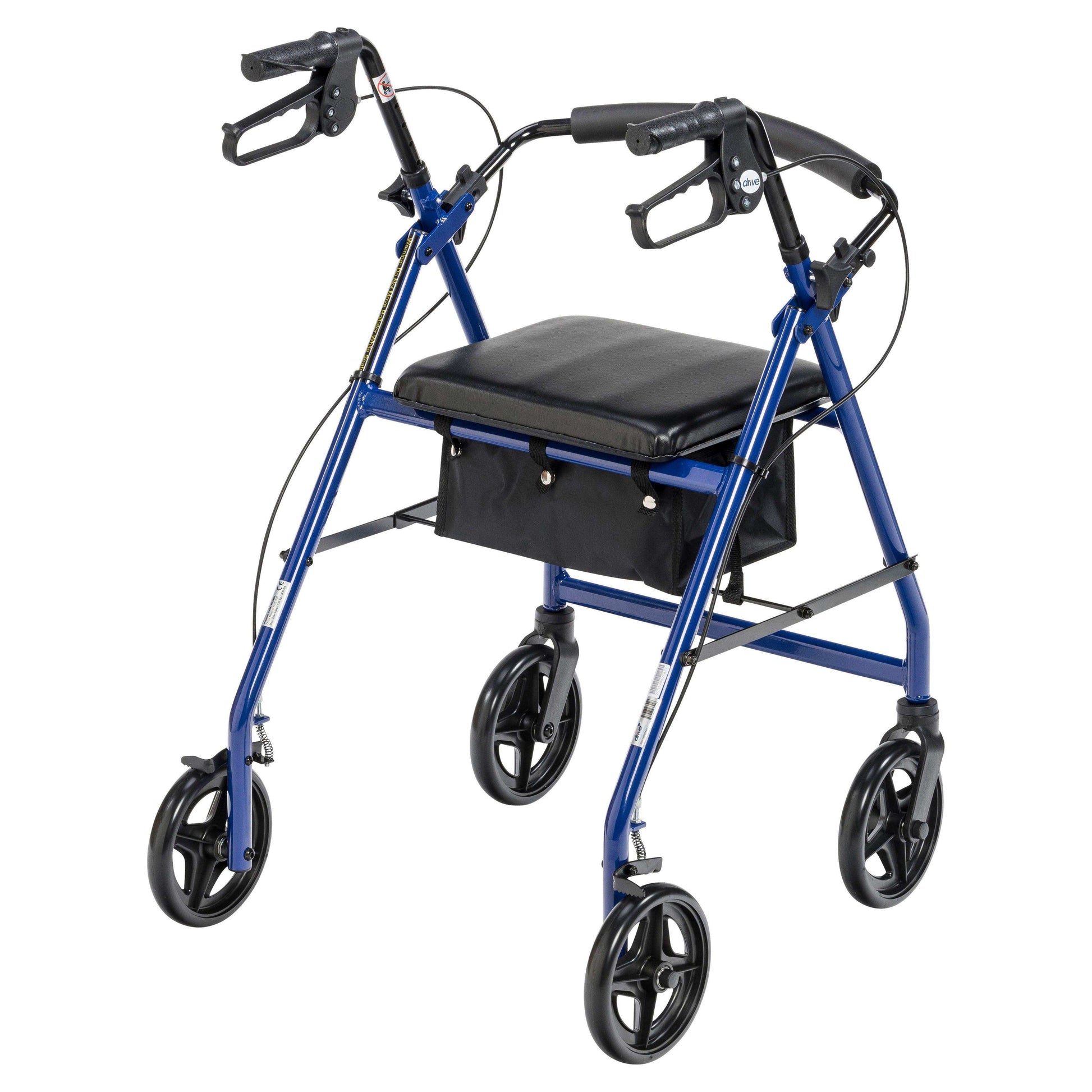 Drive Medical Aluminum Rollator Rolling Walker with Fold Up and Removable Back Support and Padded Seat - Shop Home Med