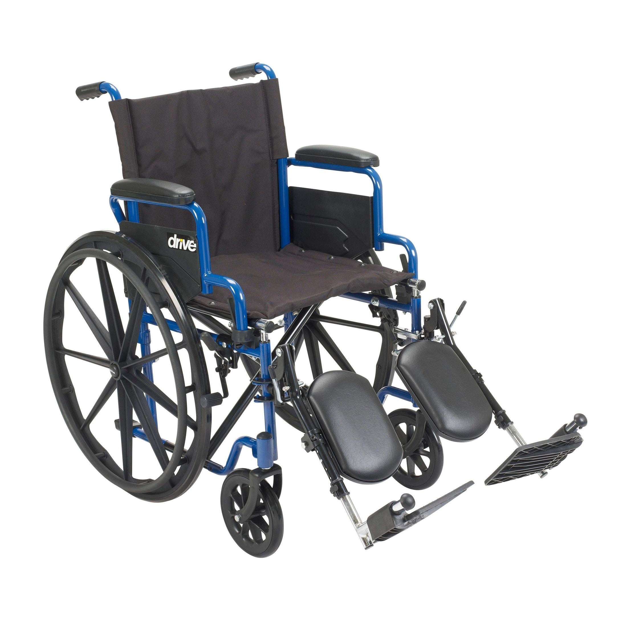 Drive Medical Blue Streak Wheelchair with Flip Back Desk Arms - Shop Home Med