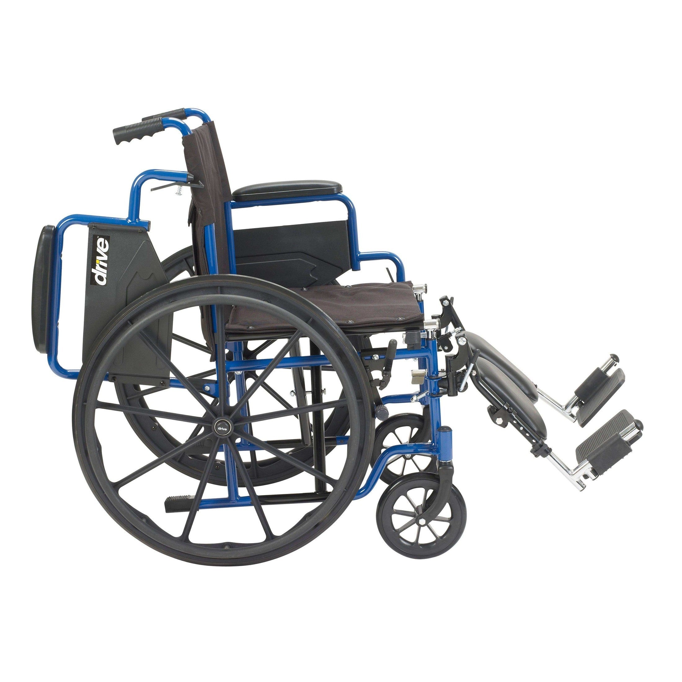 Drive Medical Blue Streak Wheelchair with Flip Back Desk Arms - Shop Home Med
