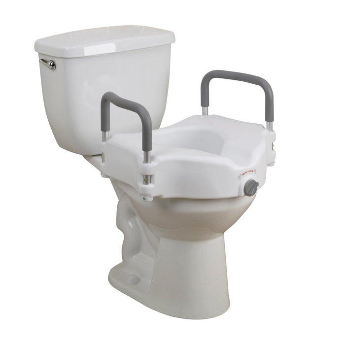 Drive Medical Elevated Raised Toilet Seat with Removable Padded Arms - Shop Home Med