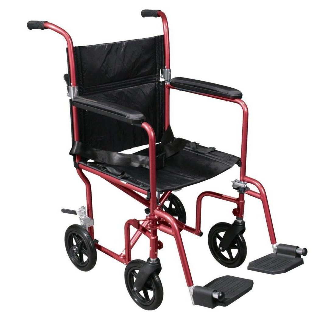 Drive Medical Flyweight Lightweight Transport Wheelchair with Removable Wheels - Shop Home Med