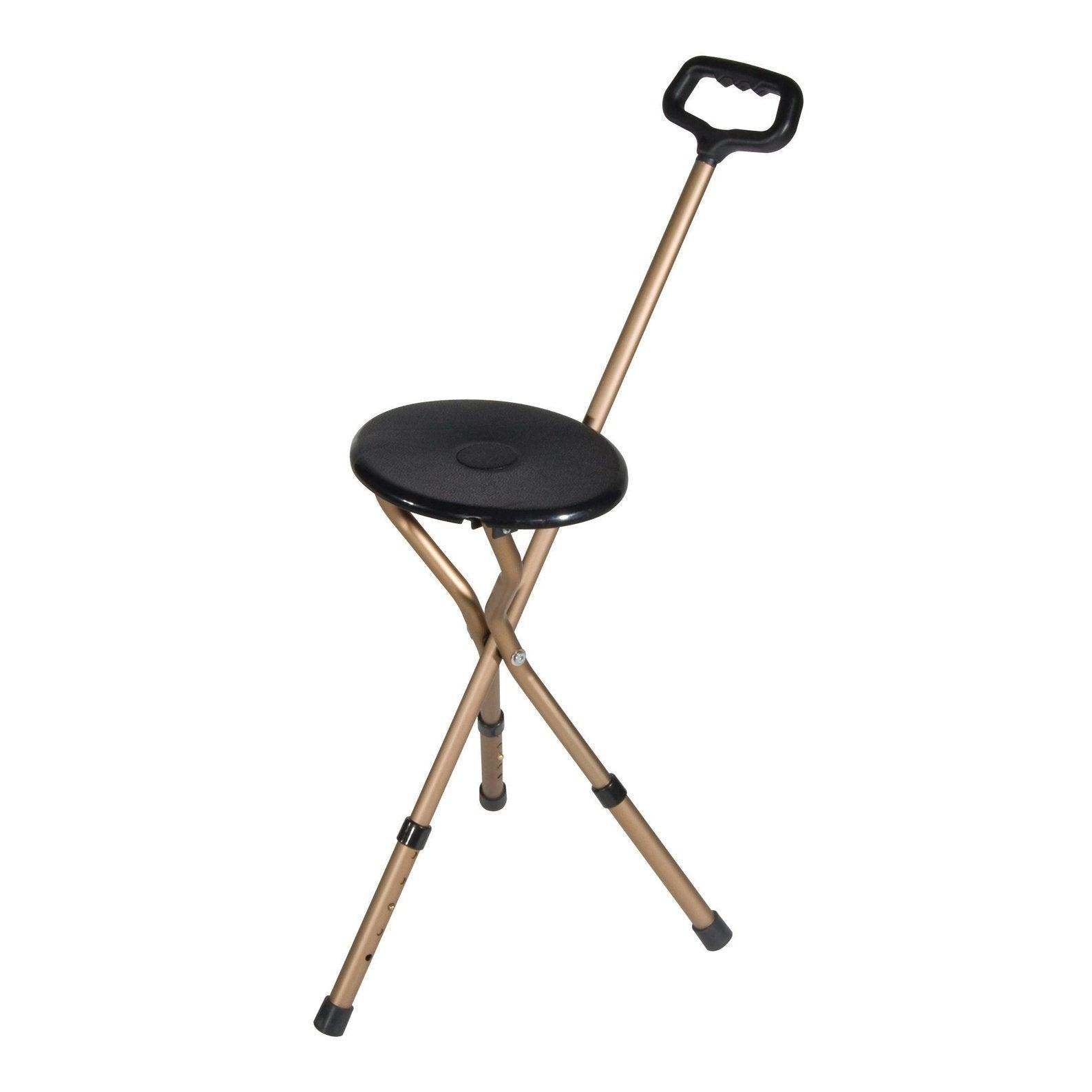 Drive Medical Folding Lightweight Cane Seat Adjustable Height - Bronze - Shop Home Med