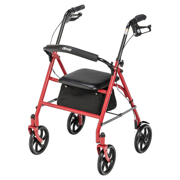 Drive Medical Four Wheel Rollator Rolling Walker with Fold Up Removable Back Support - Shop Home Med