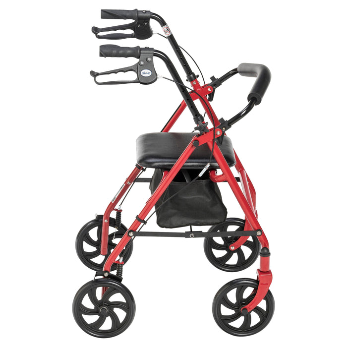 Drive Medical Four Wheel Rollator Rolling Walker with Fold Up Removable Back Support - Shop Home Med