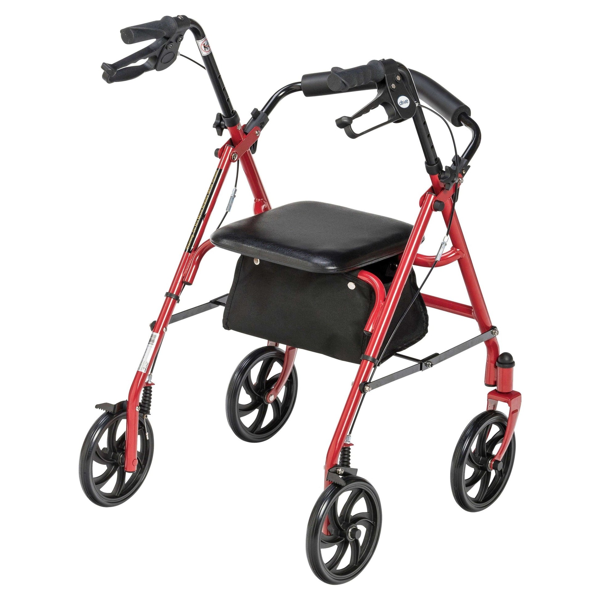 Drive Medical Four Wheel Rollator Rolling Walker with Fold Up Removable Back Support - Shop Home Med