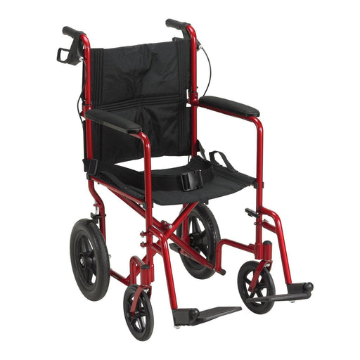 Drive Medical Lightweight Expedition Transport Wheelchair with Hand Brakes - Shop Home Med