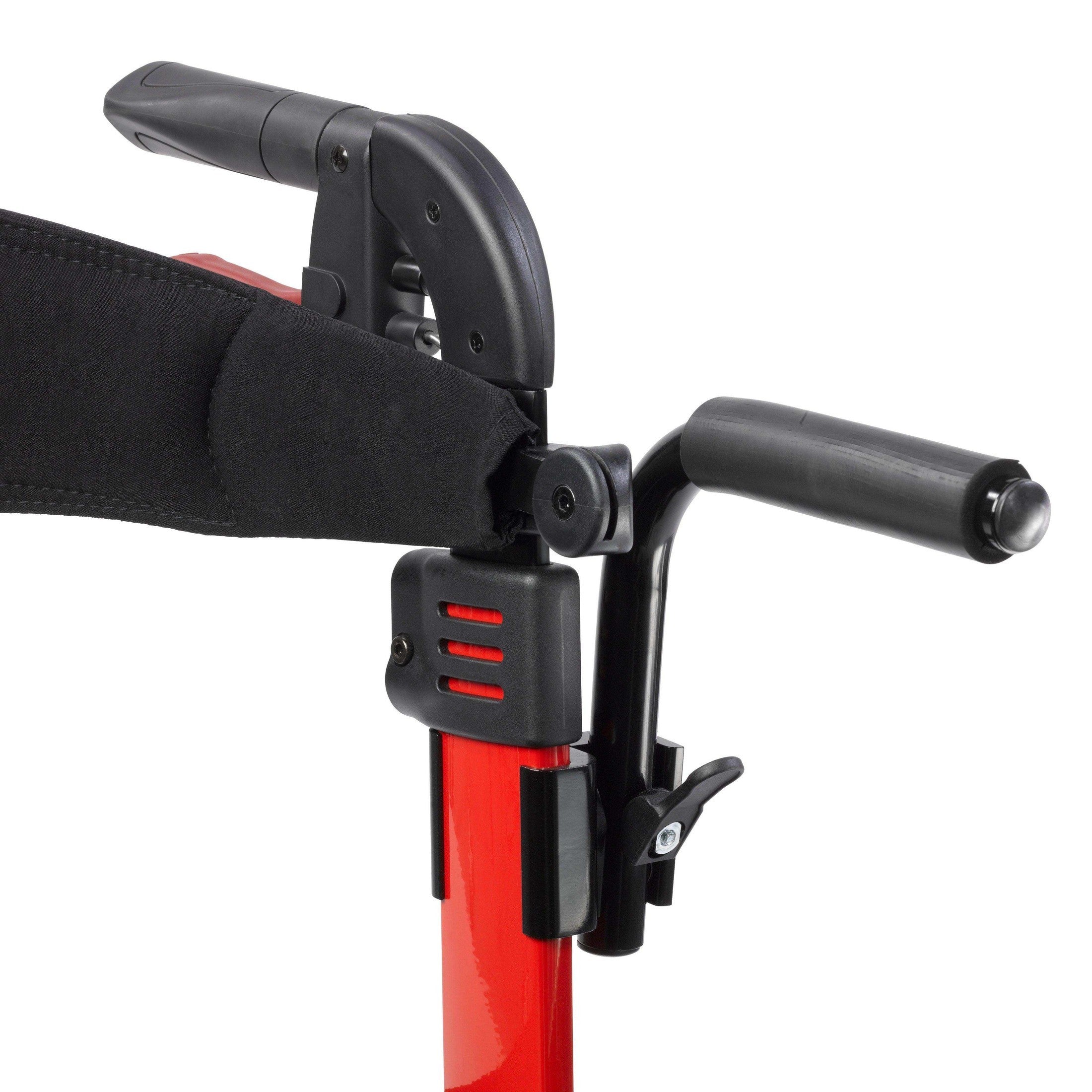 Drive Medical Nitro Duet Dual Function Transport Wheelchair and Rollator Rolling Walker - Red - Shop Home Med