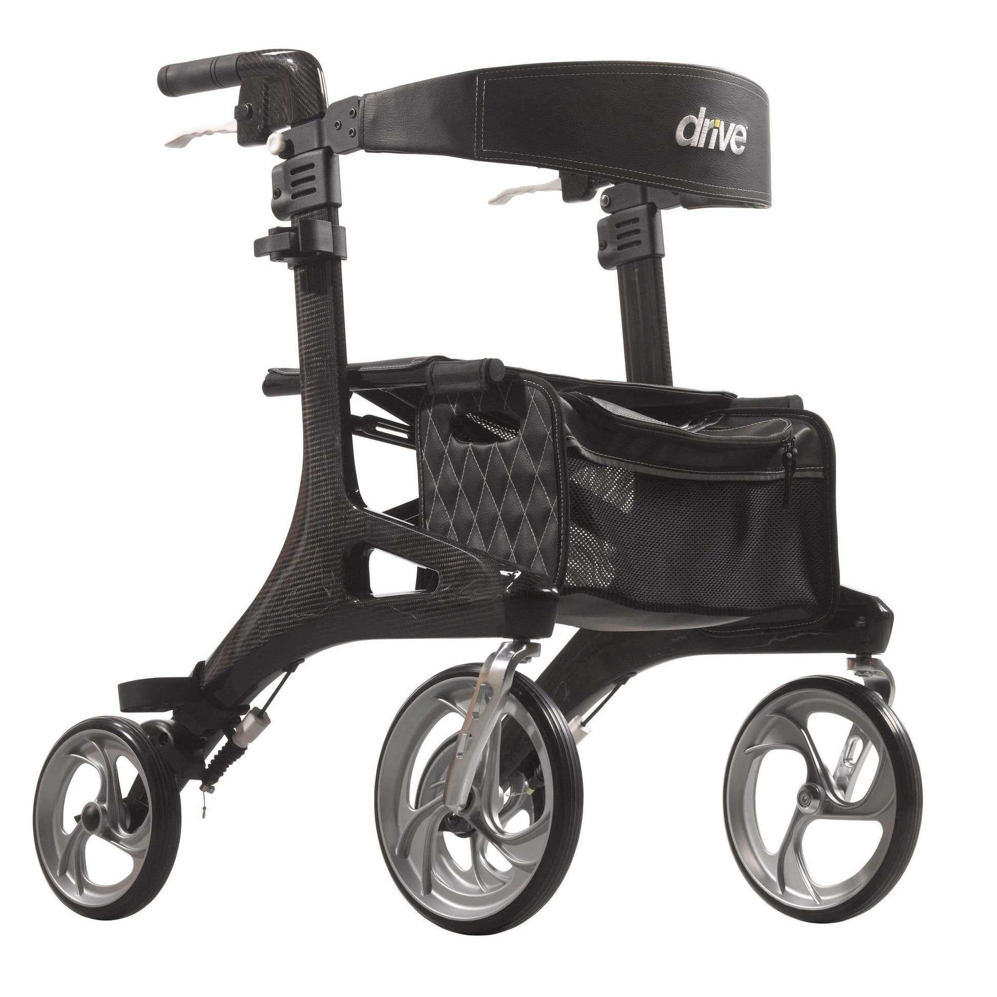 Drive Medical Nitro Elite CF Carbon Fiber Rollator Rolling Walker - Black - Shop Home Med