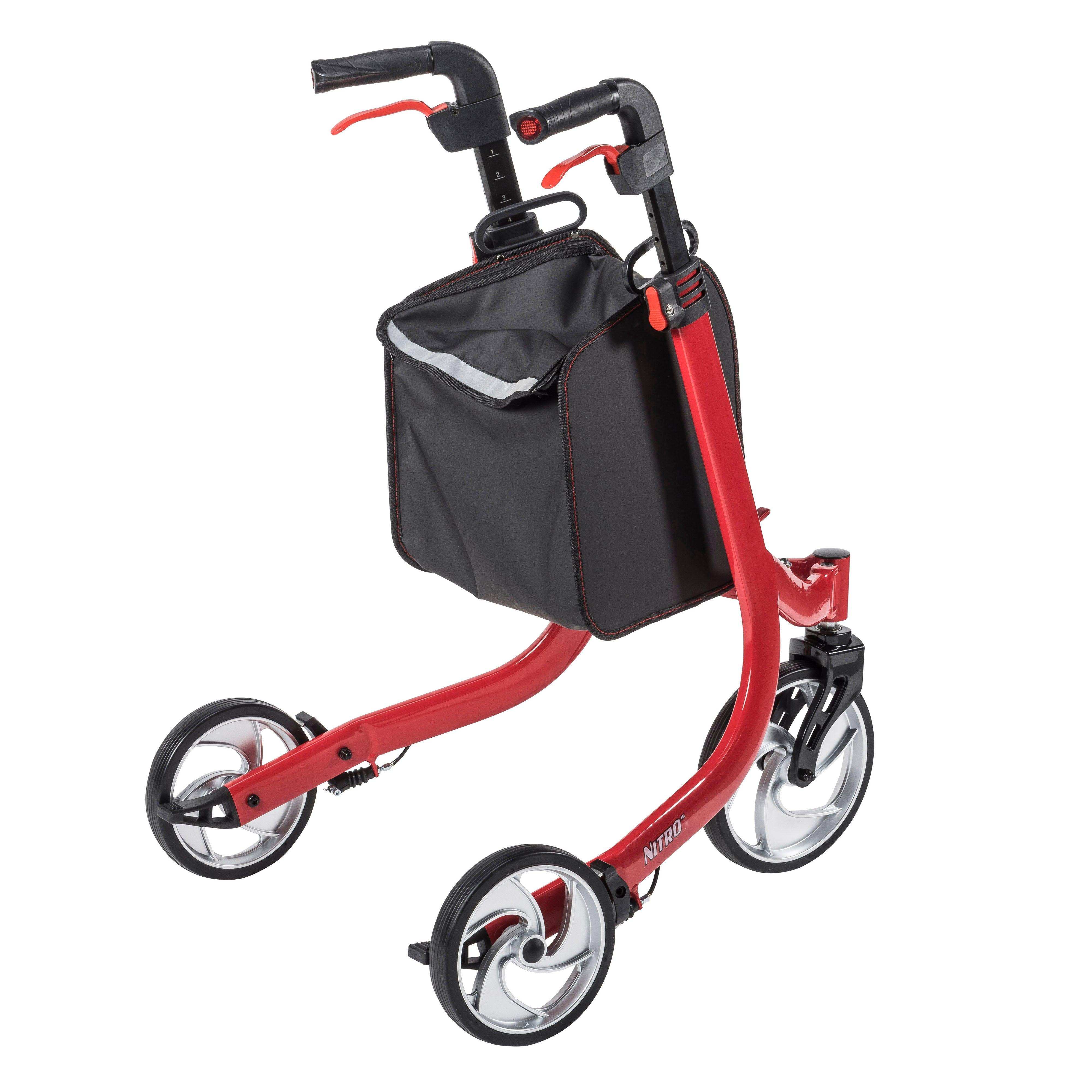 Drive Medical Nitro Euro Style 3-Wheel Rollator Rolling Walker - Shop Home Med