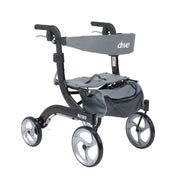 Drive Medical Nitro Euro Style Rollator Rolling Walker Hemi Height - Black - Shop Home Med