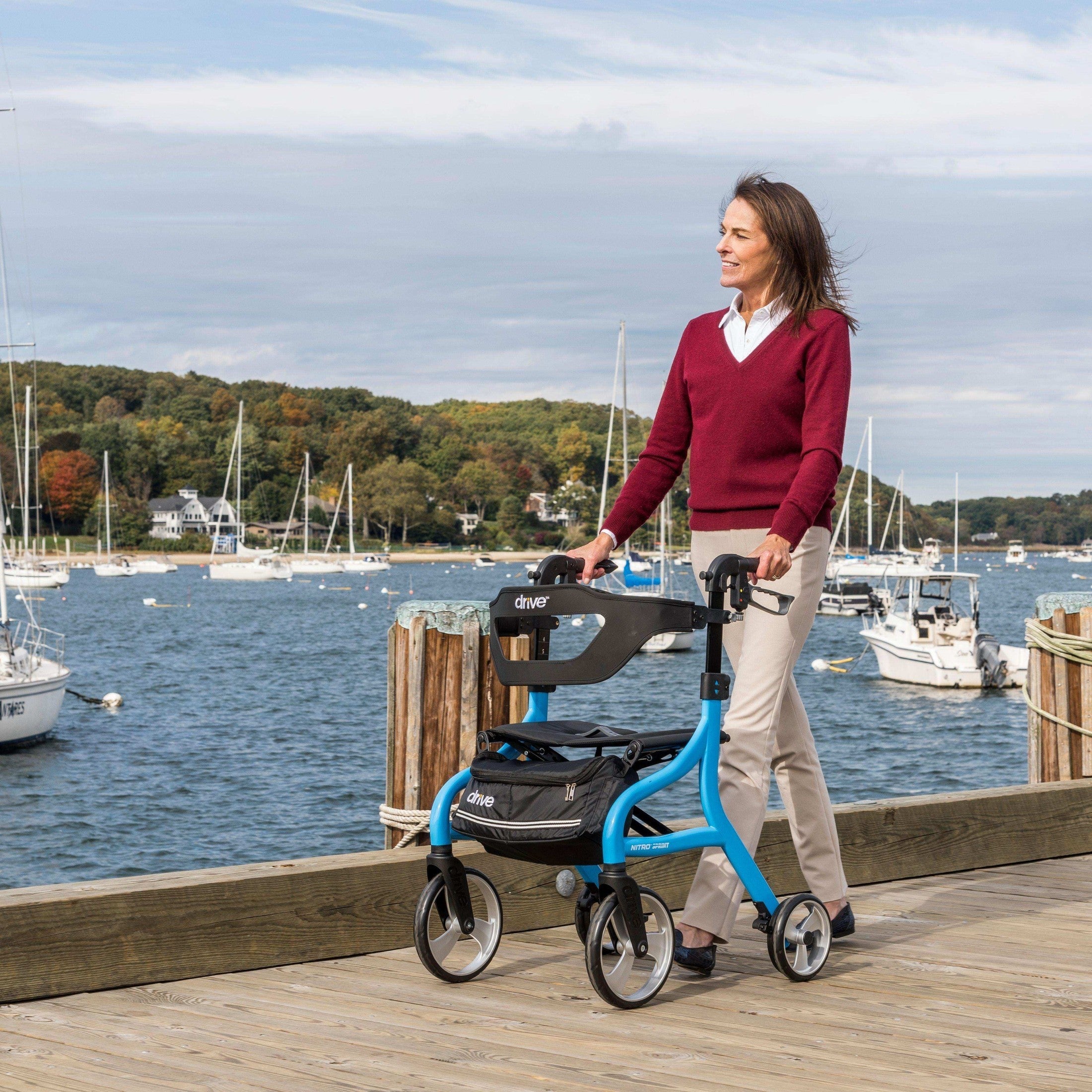 Drive Medical Nitro Sprint Rollator Rolling Walker - Shop Home Med