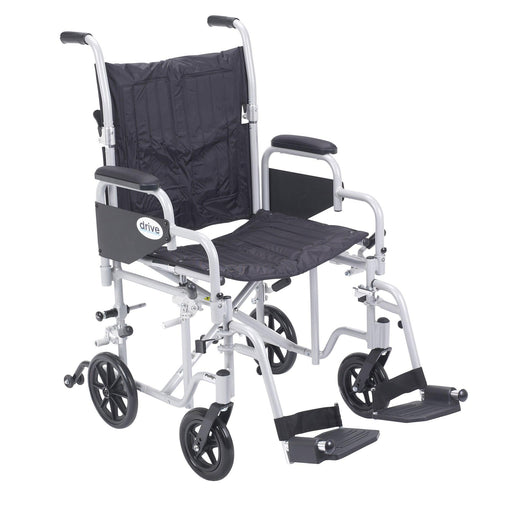 Drive Medical Poly Fly Light Weight Transport Chair Wheelchair with Swing away Footrest - Shop Home Med