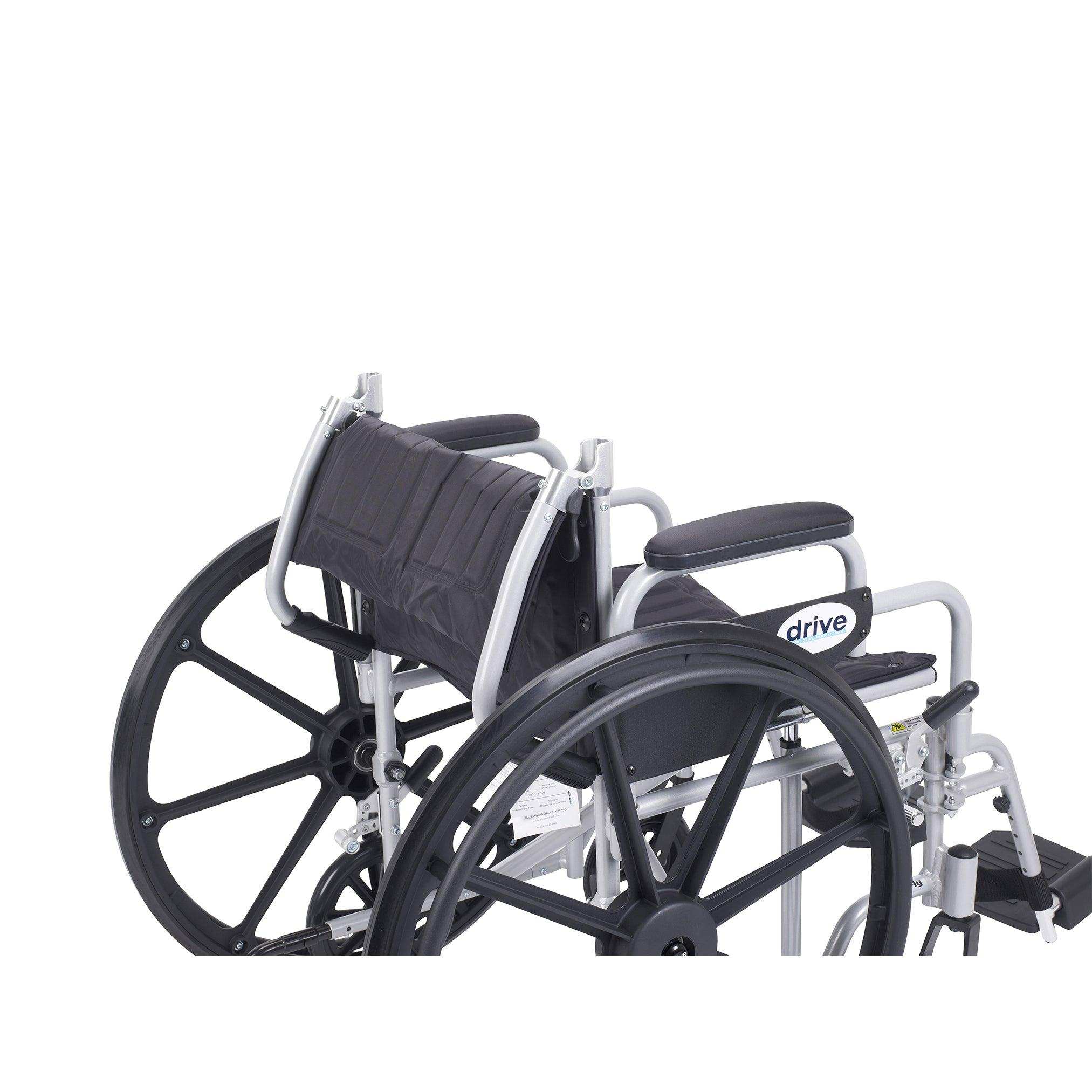 Drive Medical Poly Fly Light Weight Transport Chair Wheelchair with Swing away Footrest - Shop Home Med