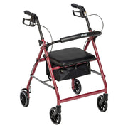 Drive Medical Rollator Rolling Walker with 6" Wheels, Fold Up Removable Back Support and Padded Seat - Shop Home Med