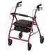 Drive Medical Rollator Rolling Walker with 6" Wheels, Fold Up Removable Back Support and Padded Seat - Shop Home Med