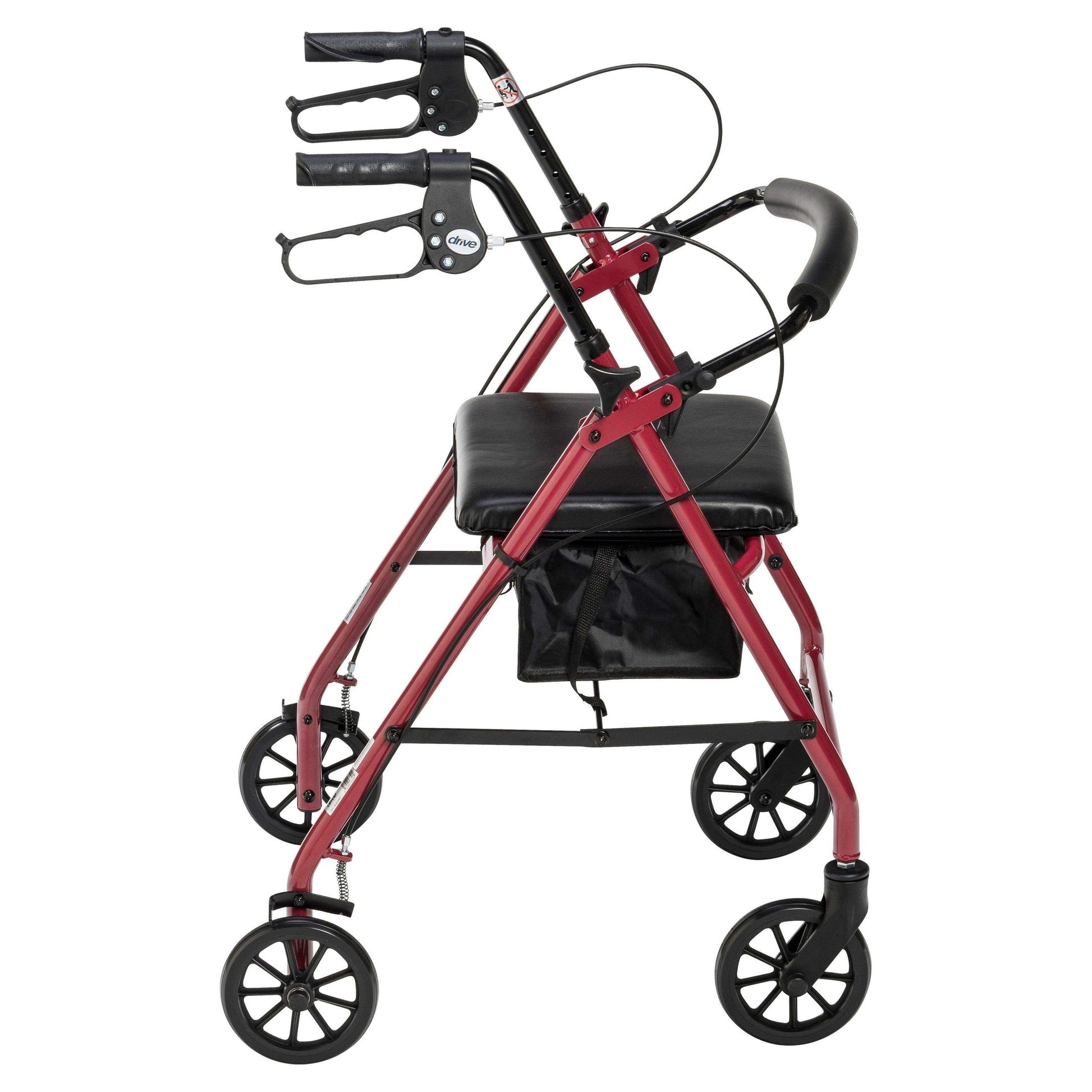 Drive Medical Rollator Rolling Walker with 6" Wheels, Fold Up Removable Back Support and Padded Seat - Shop Home Med