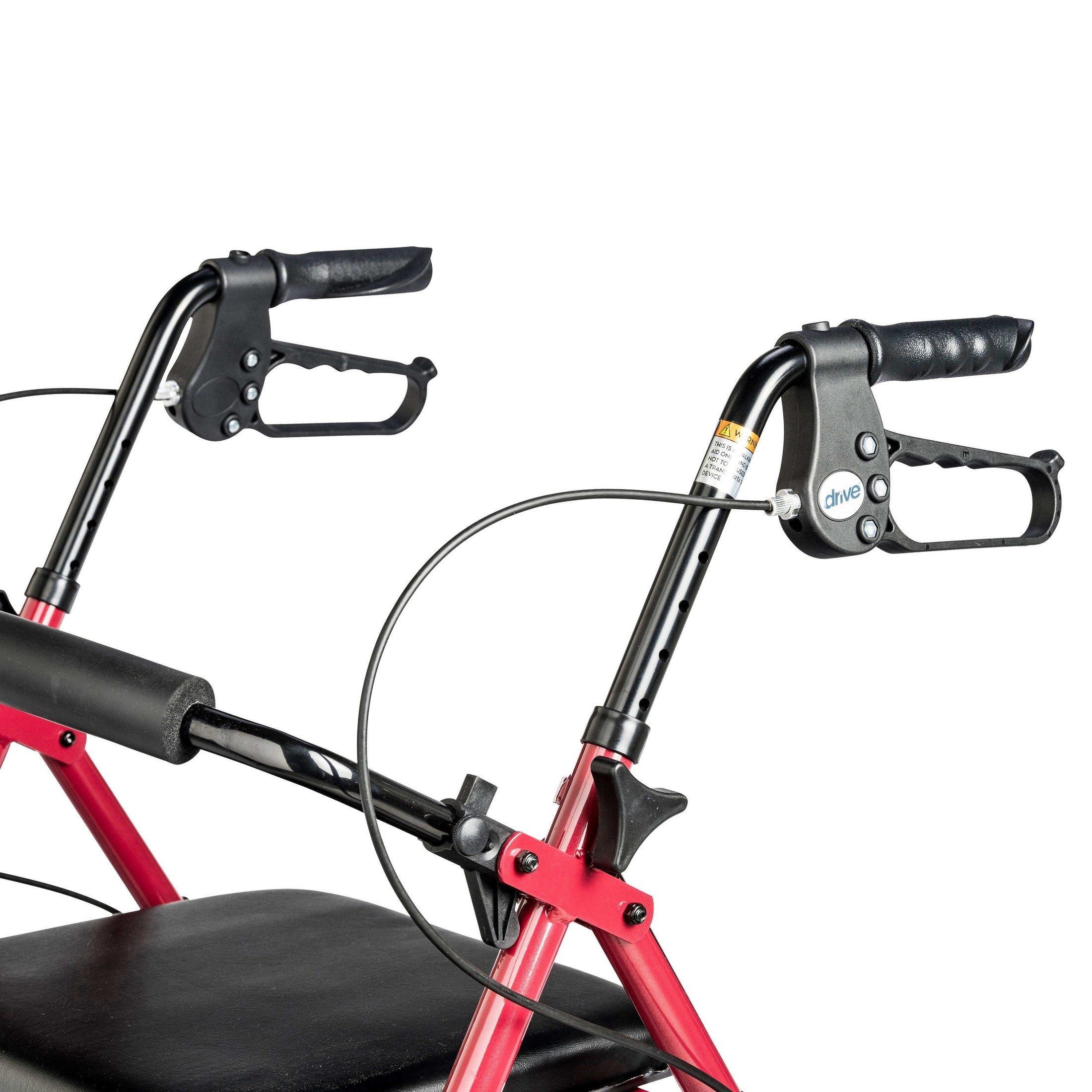 Drive Medical Rollator Rolling Walker with 6" Wheels, Fold Up Removable Back Support and Padded Seat - Shop Home Med