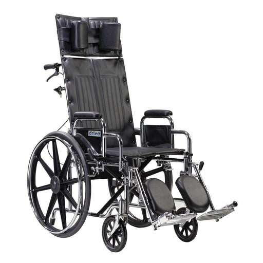 Drive Medical Sentra Reclining Wheelchair with Detachable Desk Arms - 22" Seat - Shop Home Med