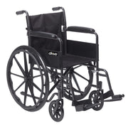Drive Medical Silver Sport 1 Wheelchair with Full Arms and Swing away Removable Footrest - Shop Home Med