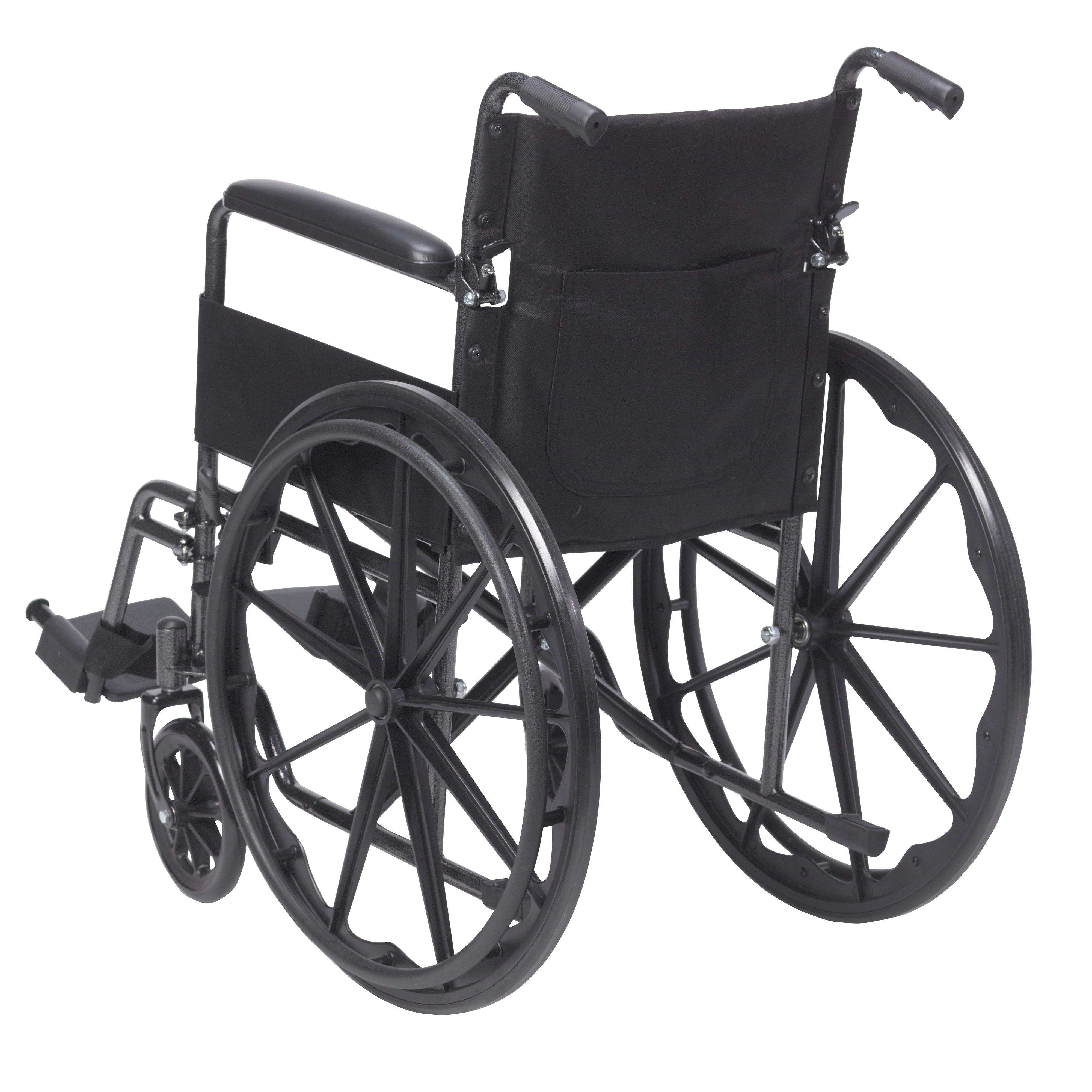 Drive Medical Silver Sport 1 Wheelchair with Full Arms and Swing away Removable Footrest - Shop Home Med