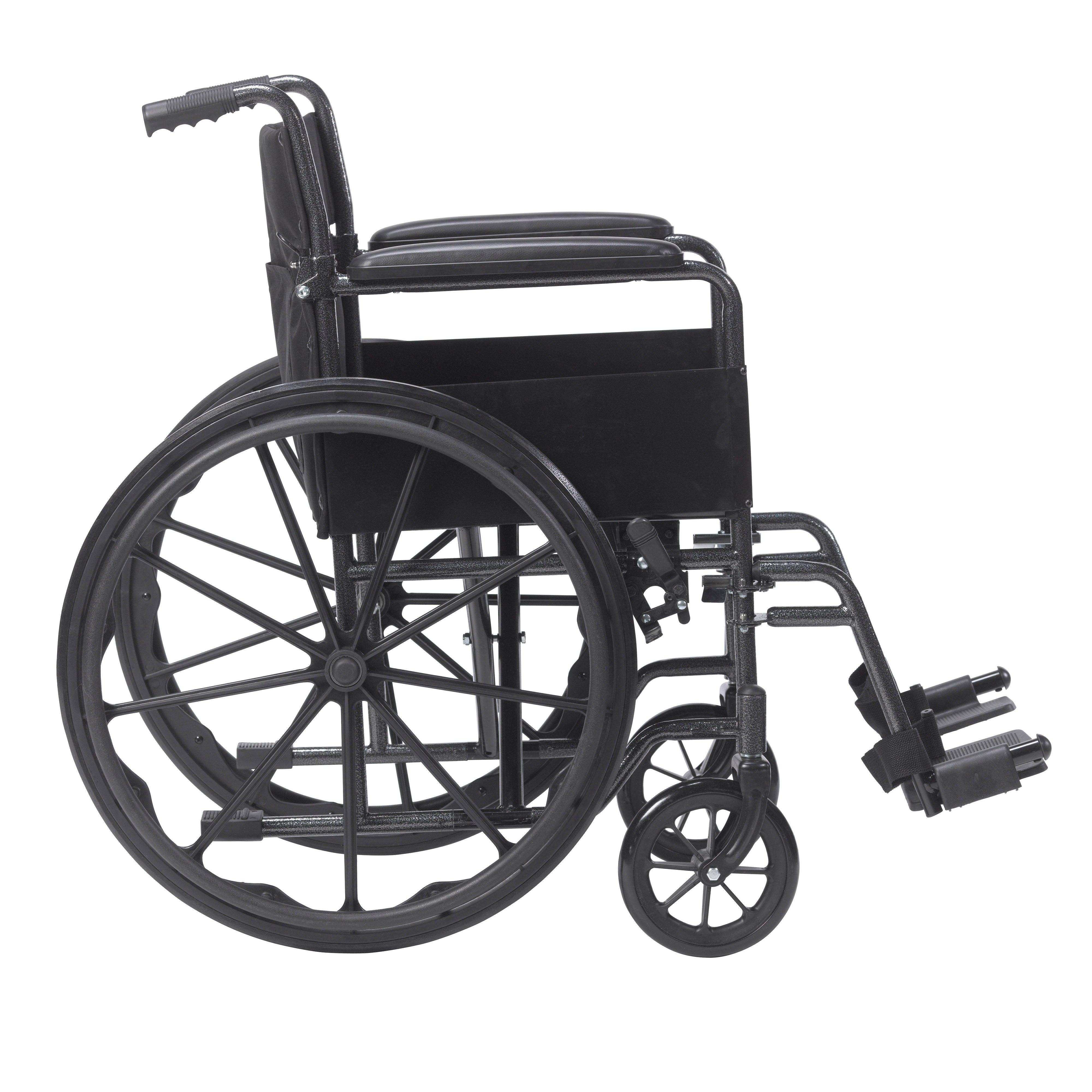 Drive Medical Silver Sport 1 Wheelchair with Full Arms and Swing away Removable Footrest - Shop Home Med