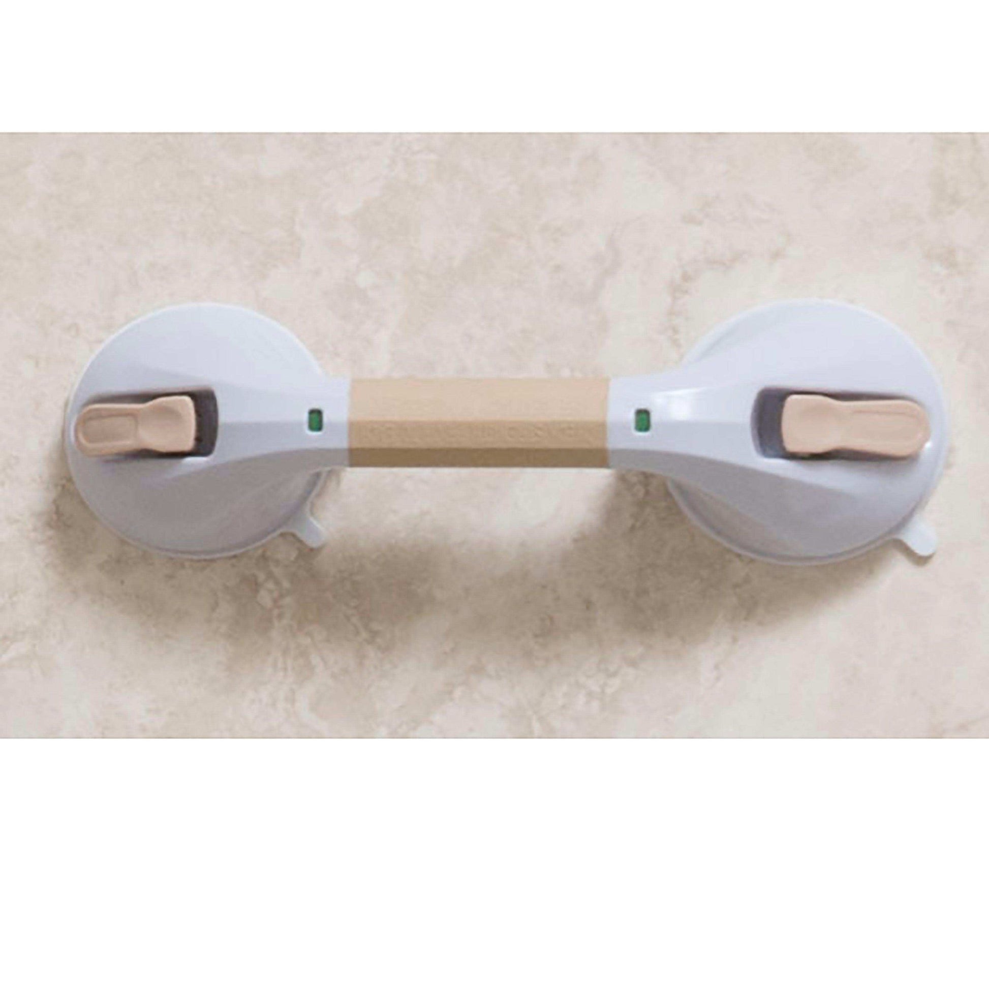 Drive Medical Suction Cup Grab Bar, 12" - White and Beige - Shop Home Med