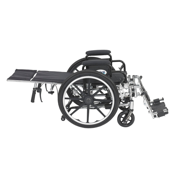 Drive Medical Viper Plus Light Weight Reclining Wheelchair with Elevating Leg rest and Flip Back Detachable Arms - Shop Home Med