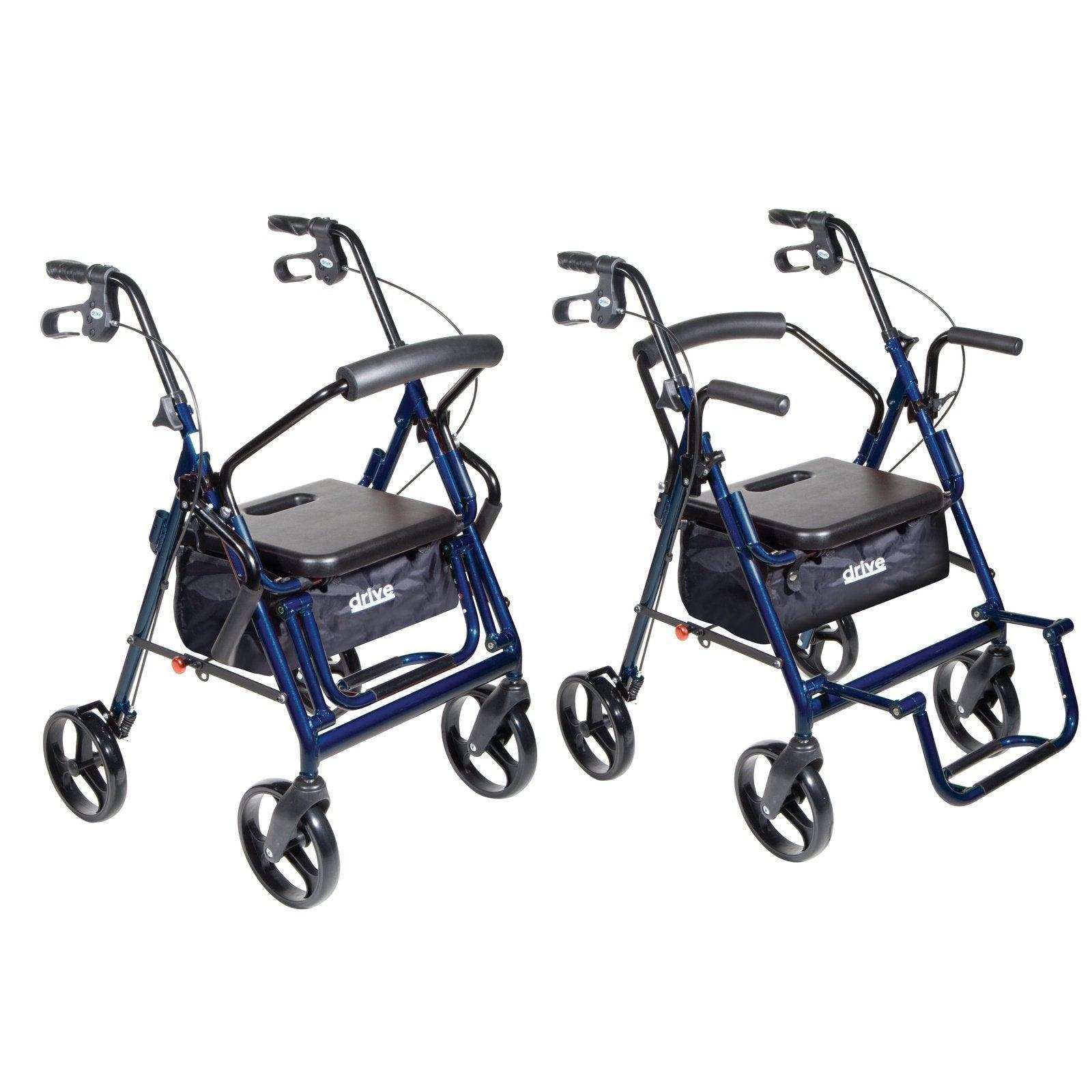 Duet Dual Function Transport Wheelchair Rollator Rolling Walker - Shop Home Med