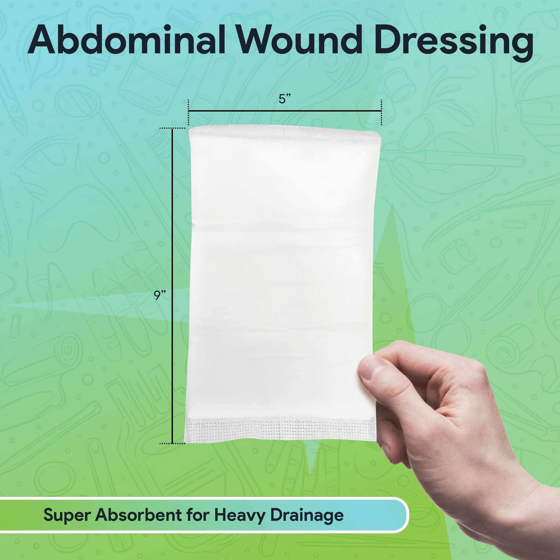 FifthPulse Abdominal Wound Dressing -5"x9" Sterile - Pads 20 Pack - Shop Home Med