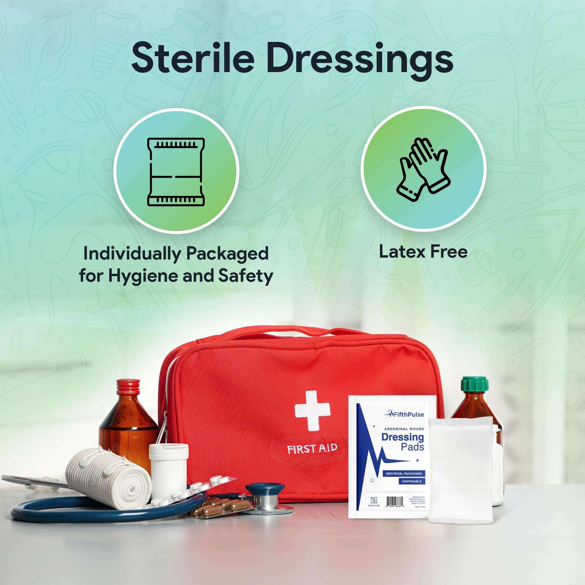 FifthPulse Abdominal Wound Dressing -5"x9" Sterile - Pads 20 Pack - Shop Home Med