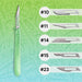 FifthPulse Disposable Scalpel Knife - #11 - Individually Wrapped Sterile Scalpel Blades - Shop Home Med